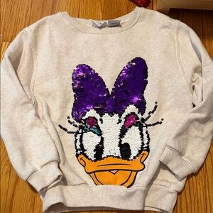 Sequin Bow Daisy Sweatshirt
